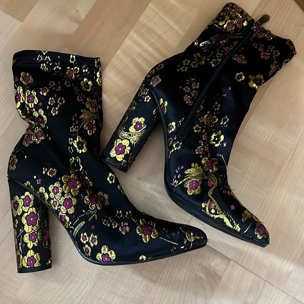 Embroidered heels